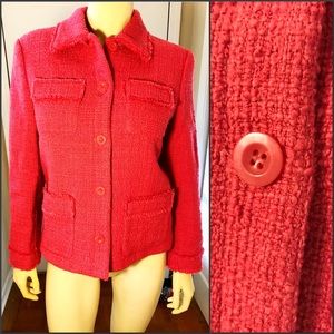 Bright Fuschia Tweed Blazer